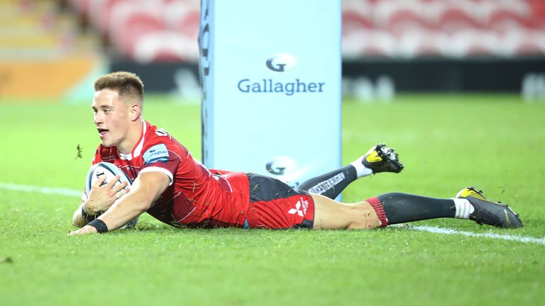 Stephen Varney scored one of three Gloucester tries, but they were well beaten 
