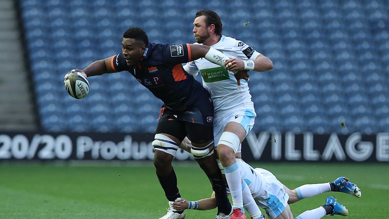 Viliame Mata carries for Glasgow