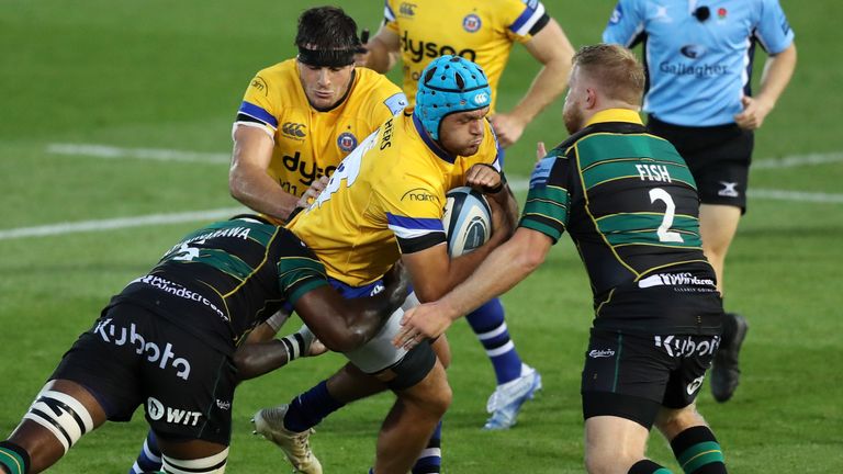 Zach Mercer carries strongly for Bath