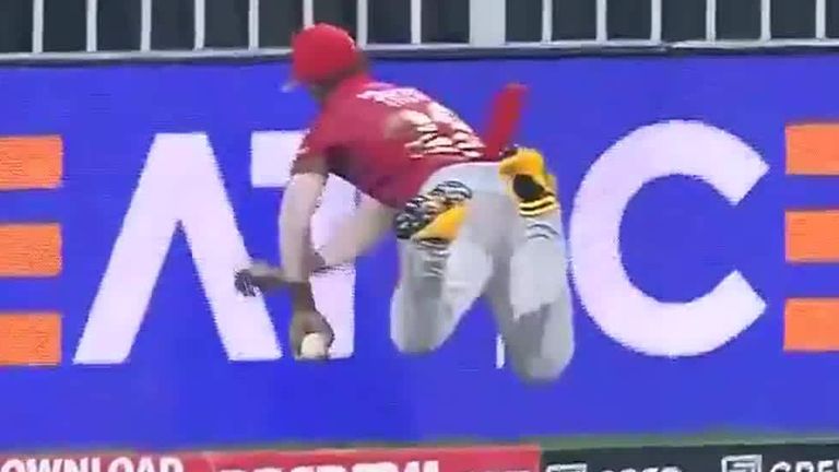 Kings XI Punjab's Nicholas Pooran saved a boundary in the IPL with an unbelievable piece of fielding in the deep, much to the amazement of Kevin Pietersen!