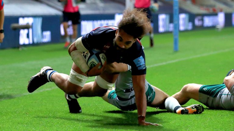 Chris Vui was one of seven different try-scorers for Bristol against Northampton