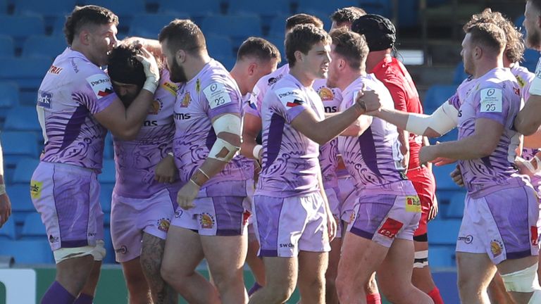 Harry Williams (second from the left) scored the opening try of the semi-final