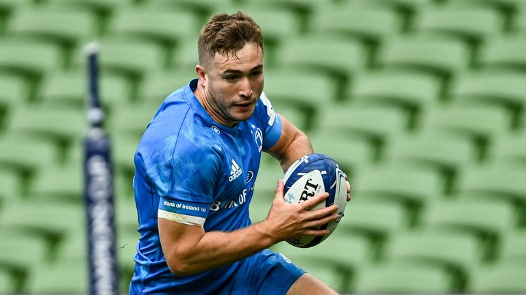 Jordan Larmour raced in for Leinster's second try to give them real hope of an extraordinary comeback