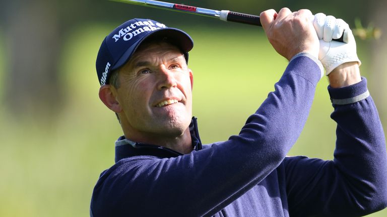 Padraig Harrington bogeyed the last and looks likely to miss the cut by one