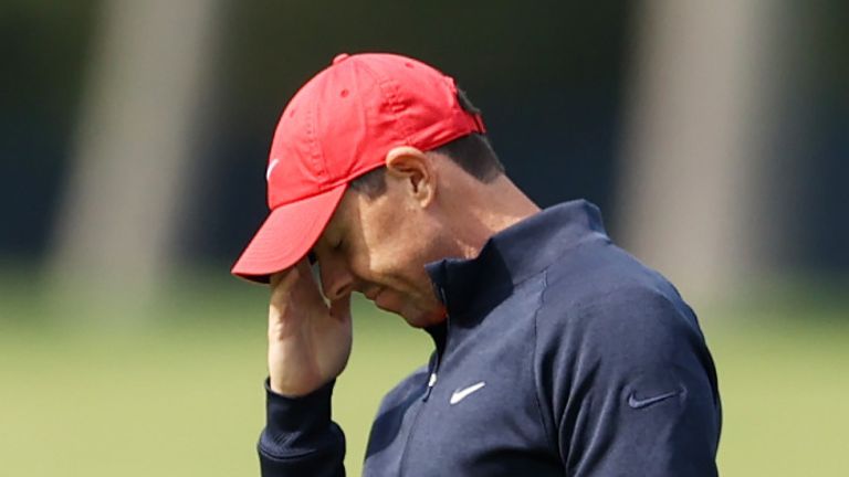 Rory McIlroy made a number of mistakes on day two and slipped seven off the pace