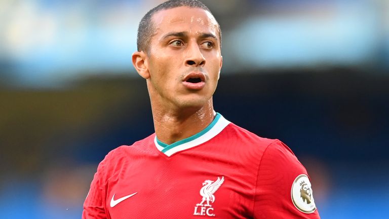 Thiago Alcantara is also set to be sidelined for Liverpool