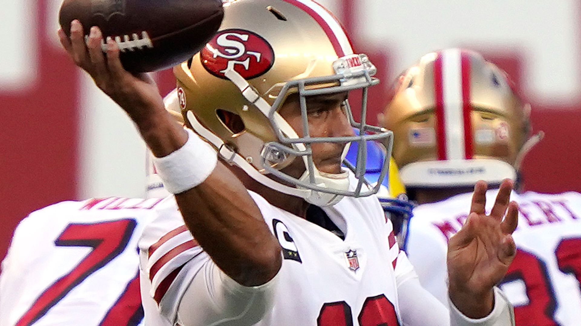 Jimmy G throws three TDs as Niners beat Rams