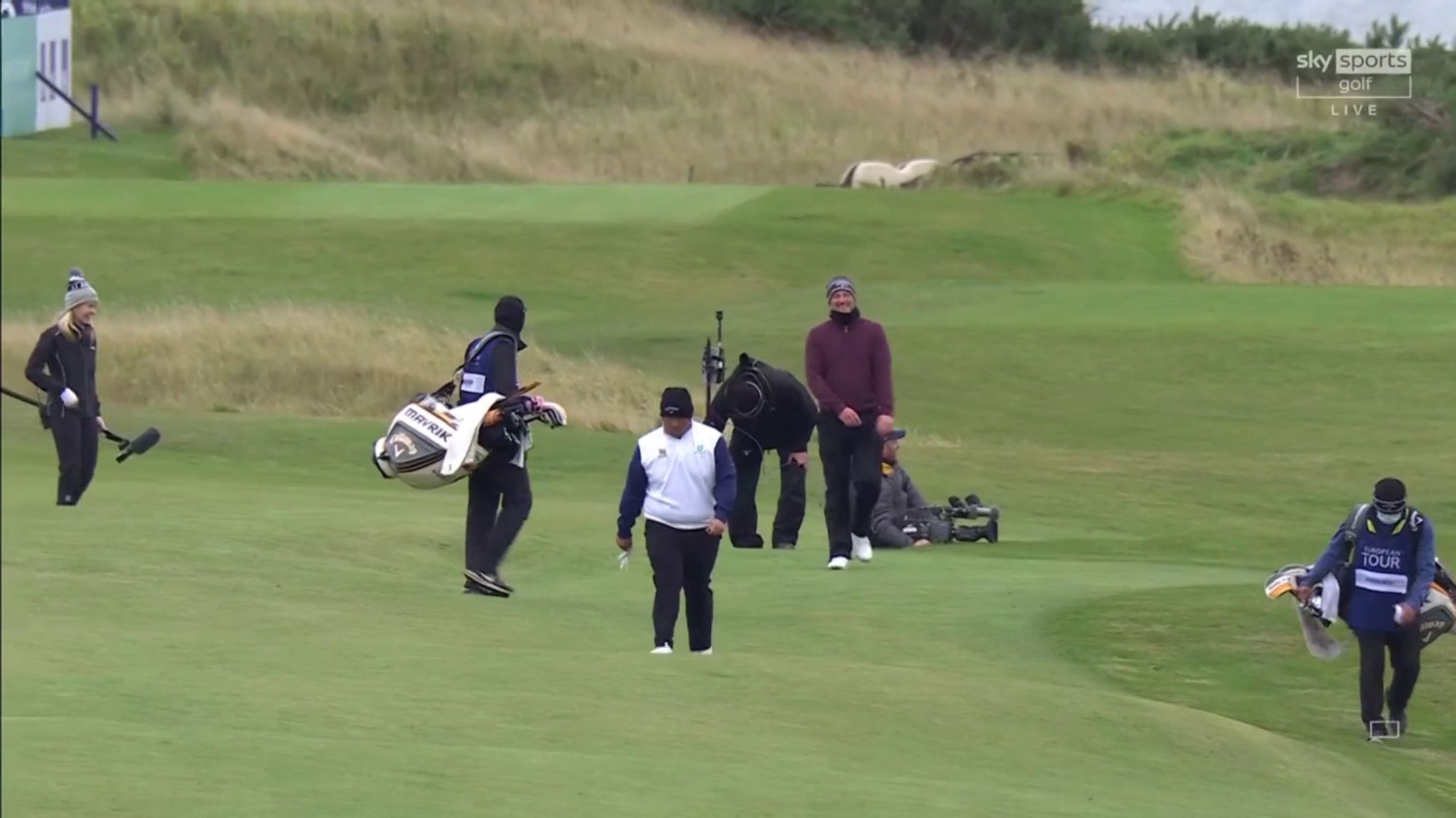 Golf cameraman falls on live TV Video Watch TV Show Sky Sports