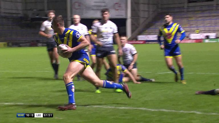 Highlights of the Super League clash between Warrington Wolves and Leeds Rhinos