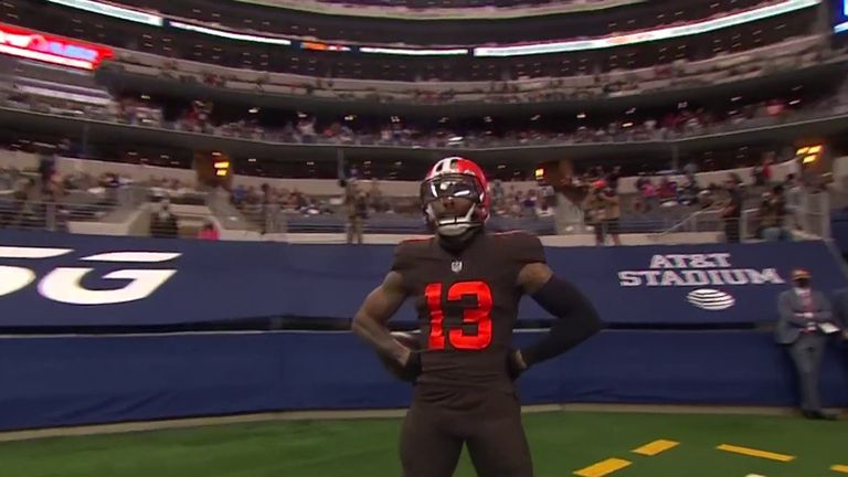 Jarvis Landry finds his old friend Odell Beckham Jr for a trick play touchdown against the Cowboys