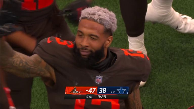 Odell Beckham Jr avoids a 20 yard loss to run 50 yards to score an unbelievable touchdown for the Cleveland Browns