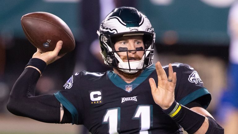 Carson Wentz has endured a gruelling start to the 2020 season behind a depleted offensive line