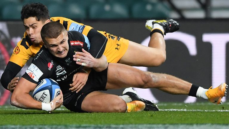 Henry Slade scored Exeter's only try in a tightly contested final