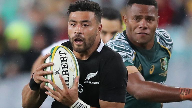 Richie Mo&#8217;unga scored two tries for the All Blacks