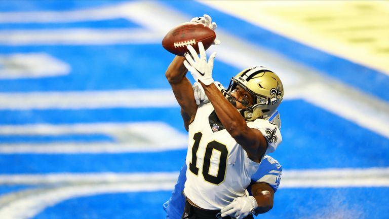 Tre’quan Smith connects with a Drew Brees pass to take the lead for the New Orleans Saints after being 14-0 down