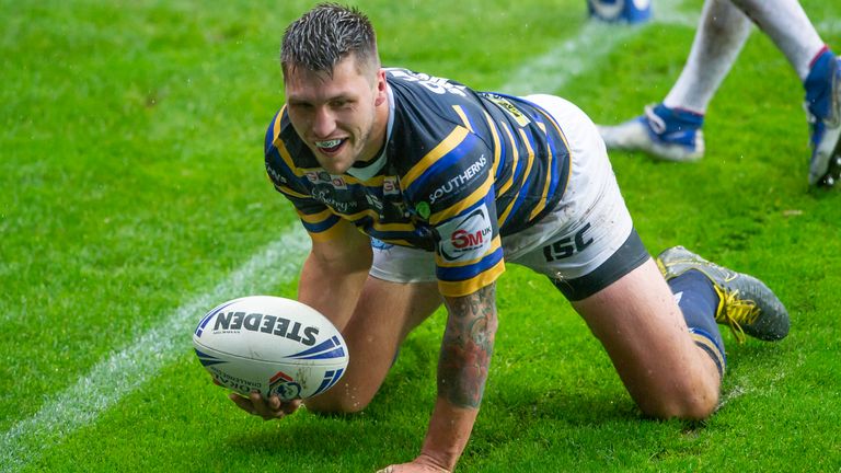 Tom Briscoe went over just before half time for Leeds