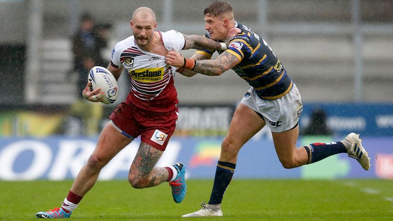 Zak Hardaker got a late consolation try for Wigan