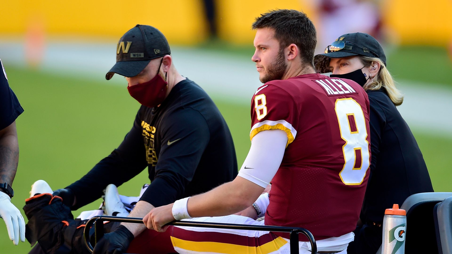 Washington QB Allen dislocates ankle in loss to Giants
