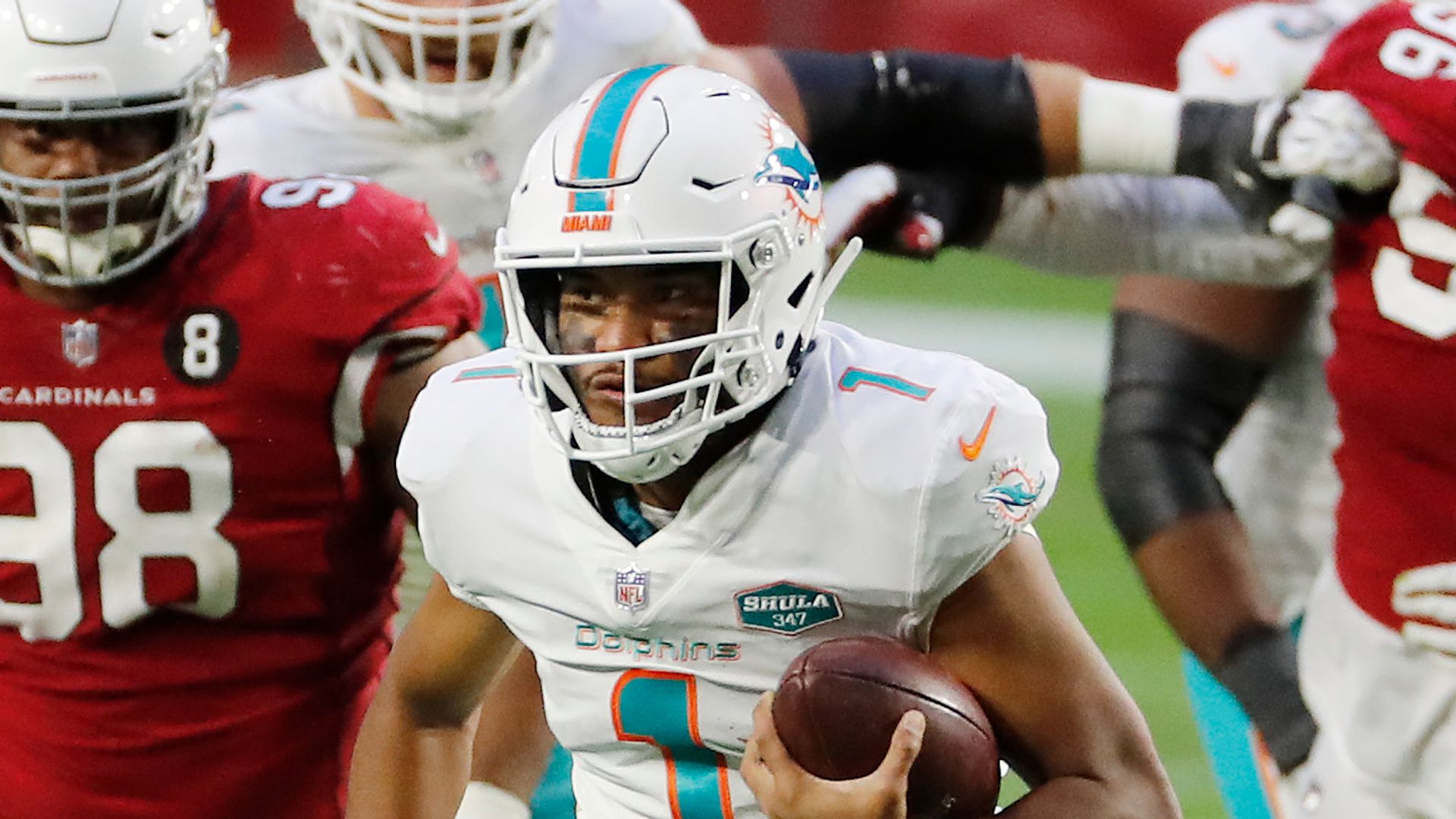 Tua's Dolphins edge out Kyler's Cards in thriller