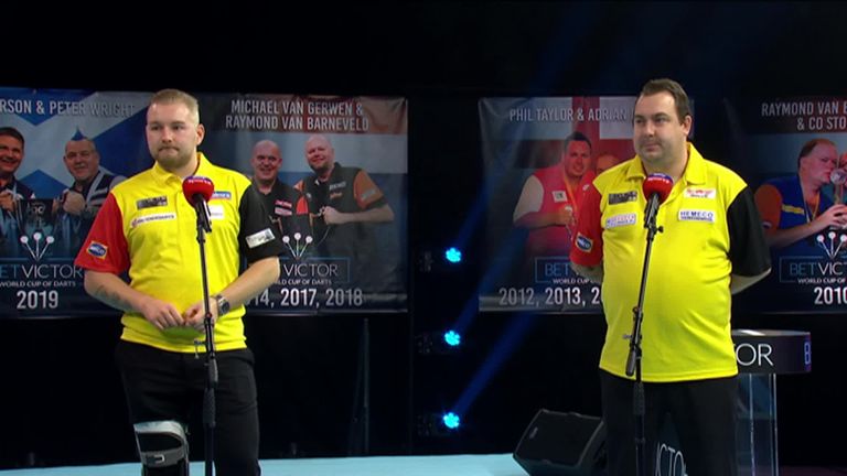 Dimitri Van den Bergh and Kim Huybrechts were relieved after winning their doubles decider against Canada