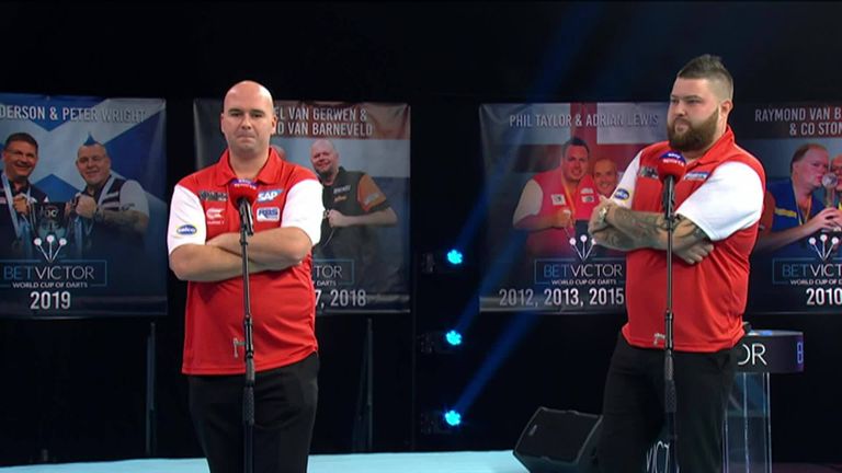 Rob Cross and Michael Smith were delighted to edge Austria in a tense quarter-final clash