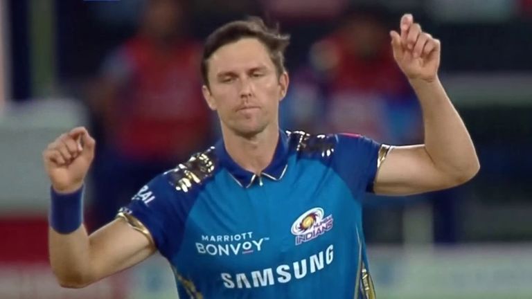 Trent Boult produced a terrific spell at the end to lead Mumbai Indians to their second win of the season