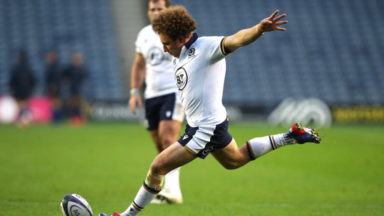 Duncan Weir kept Scotland in touch throughout the Test at Murrayfield with his place-kicking 