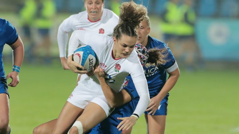 England full-back Ellie Kildunne notched the opening try of the Test after just four minutes 