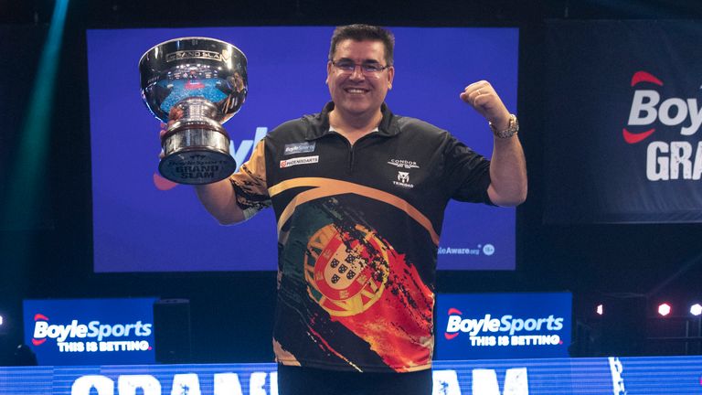 Jose De Sousa beat James Wade 16-12 to win the 2020 Grand Slam of Darts in Coventry