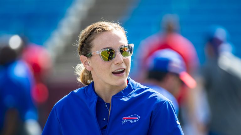 Phoebe Schecter spent time as a coaching intern with the Buffalo Bills