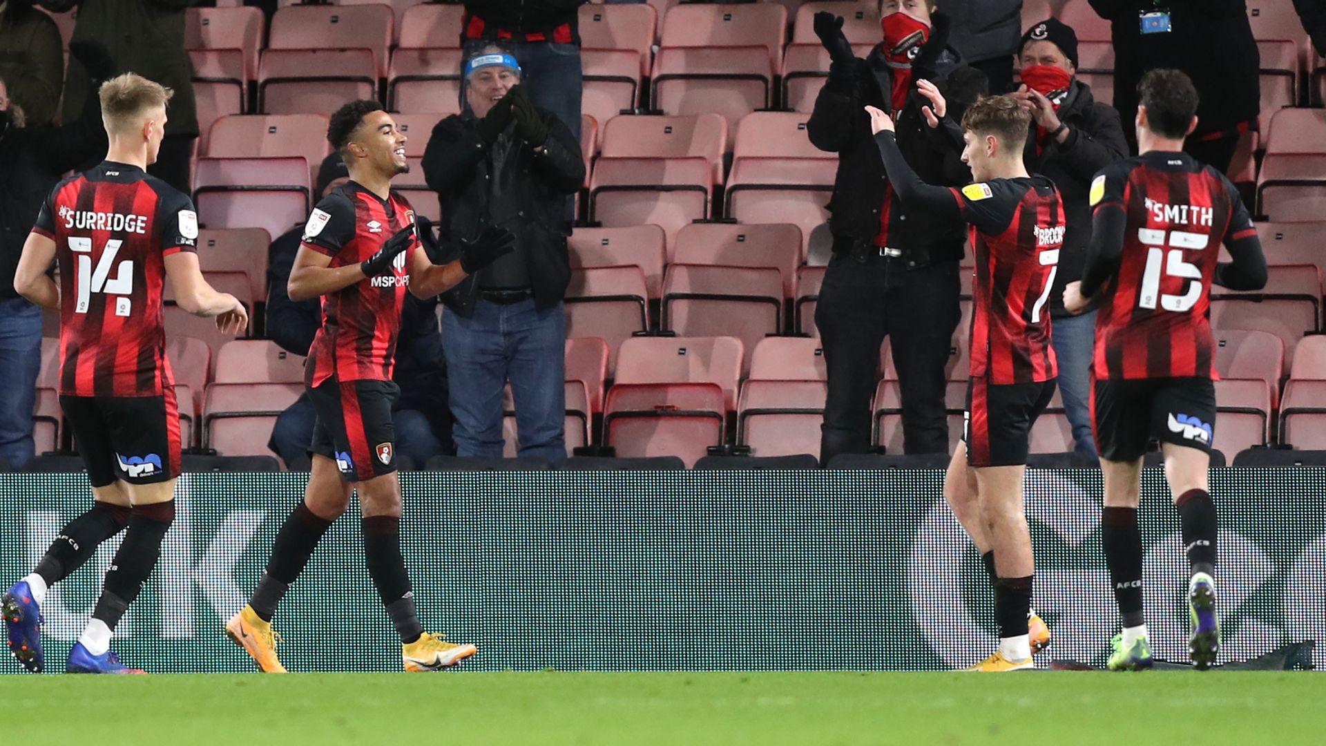Bournemouth sneak past 10-man Wycombe