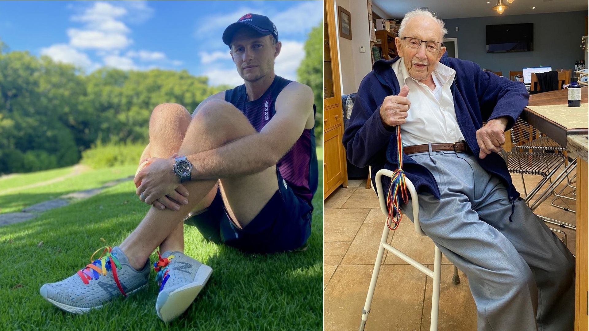 Captain Joe and Captain Tom show support for Rainbow Laces