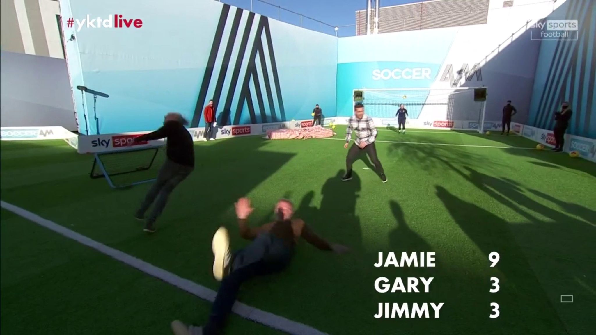 Jamie Carragher wipes out Jimmy Bullard on Soccer AM