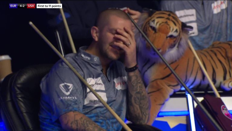 Eagle Eye Shaw produced a stunning finish on the 9 ball leaving himself in disbelief at his own genius