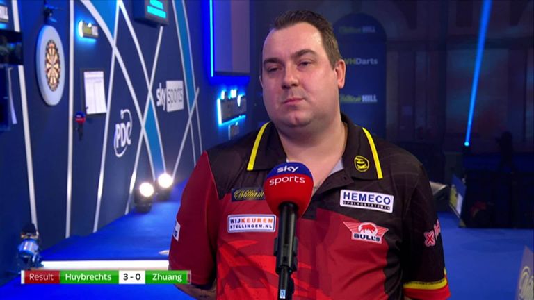 Kim Huybrechts averaged 104 in his his 3-0 win over Di Zhuang