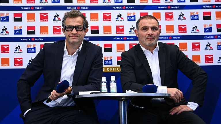 France team manager Raphael Ibanez (right) concedes he can see why Sunday's final has labelled a 'farce', but insists France will fight 