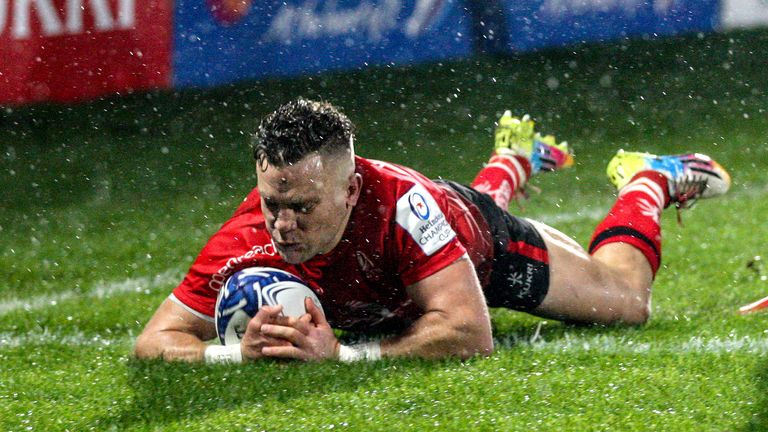 Ian Madigan slid over in the corner as Ulster raced out to a 12-0 lead 