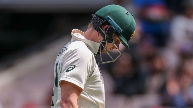 Steve Smith 's struggles in the series continued when he was beaten by Jasprit Bumrah for eight