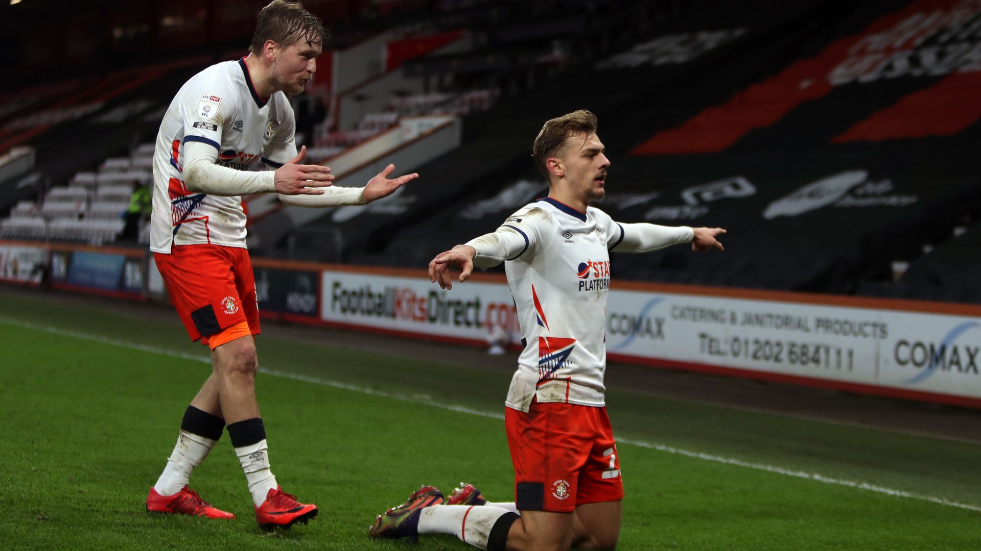 Luton edge win at 10-man Bournemouth