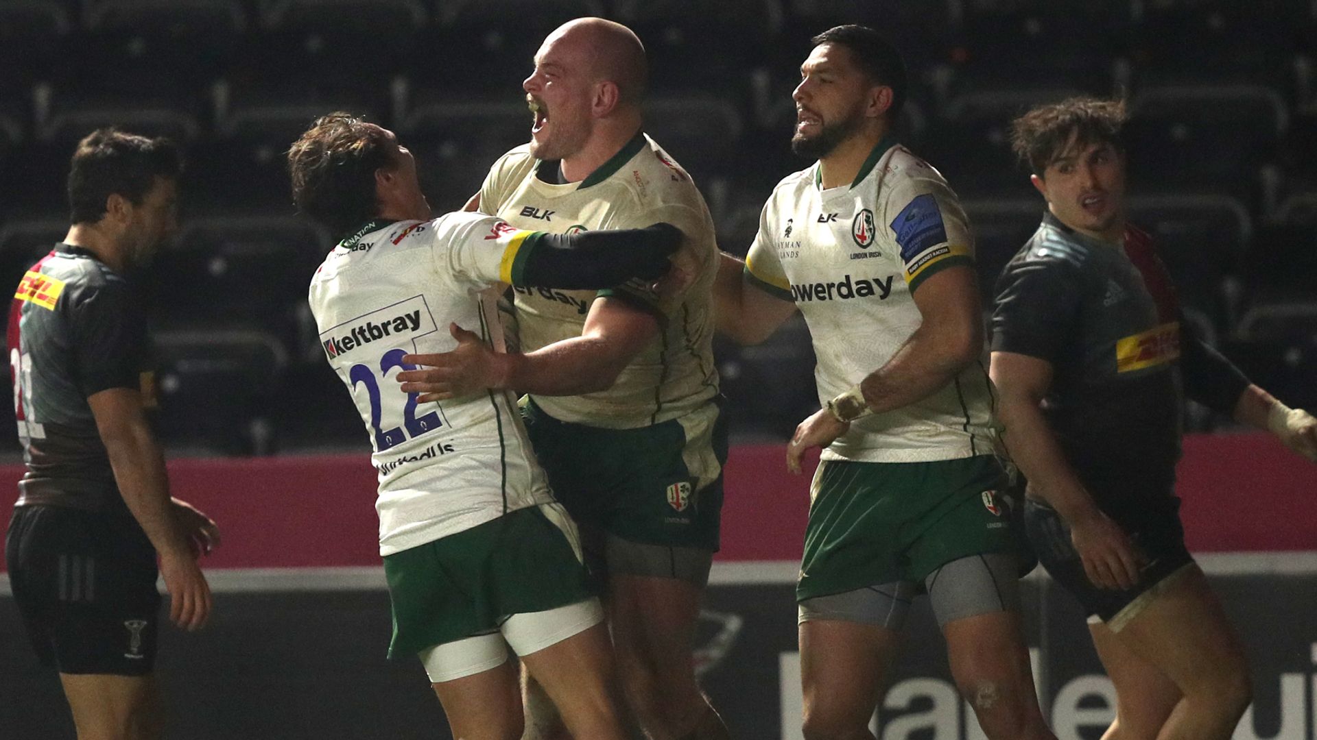 Late London Irish try seals draw against Quins