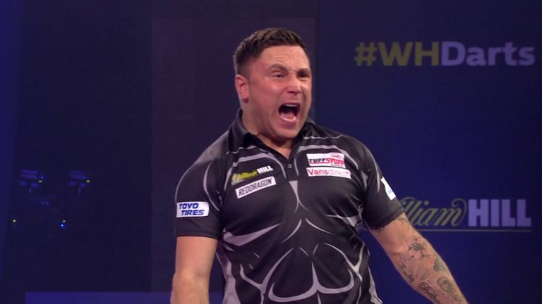 Price hits a 143 checkout to take the fifth set in the World Championship Darts quarter-final