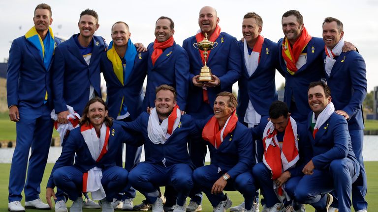 Team Europe claimed a 17.5-10.5 victory at Le Golf National in 2018 