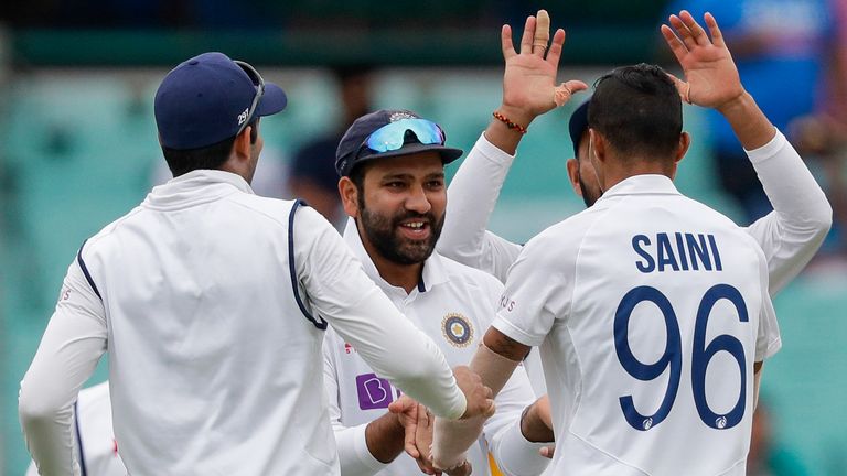 Navdeep Saini claimed the wicket of fellow debutant Pucovski on day one in Sydney