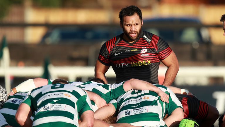 Billy Vunipola started at No 8 in Saracens' loss to Ealing