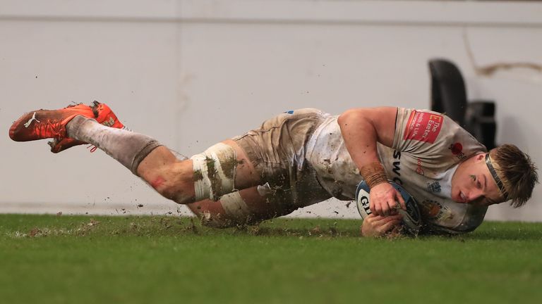 Richard Capstick scored Exeter Chiefs' only try of the day