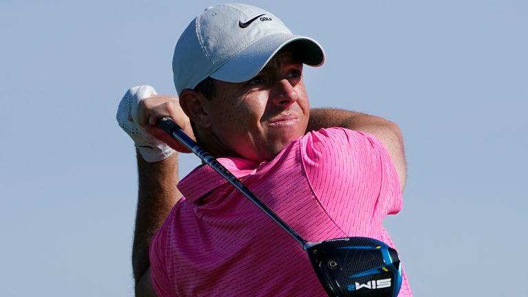 Rory McIlroy fired a 66 to get within four of the lead