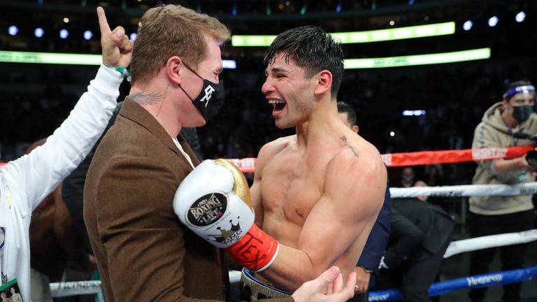 Saúl 'Canelo' Álvarez celebró con García