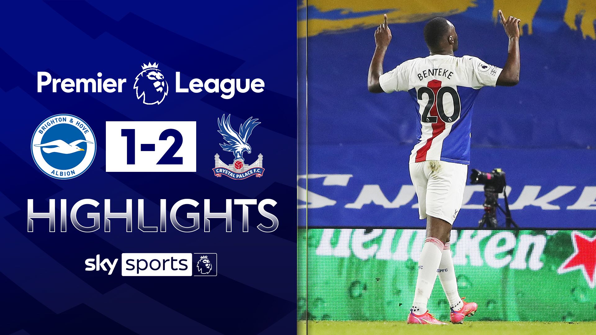 Benteke's injury-time winner stuns Brighton
