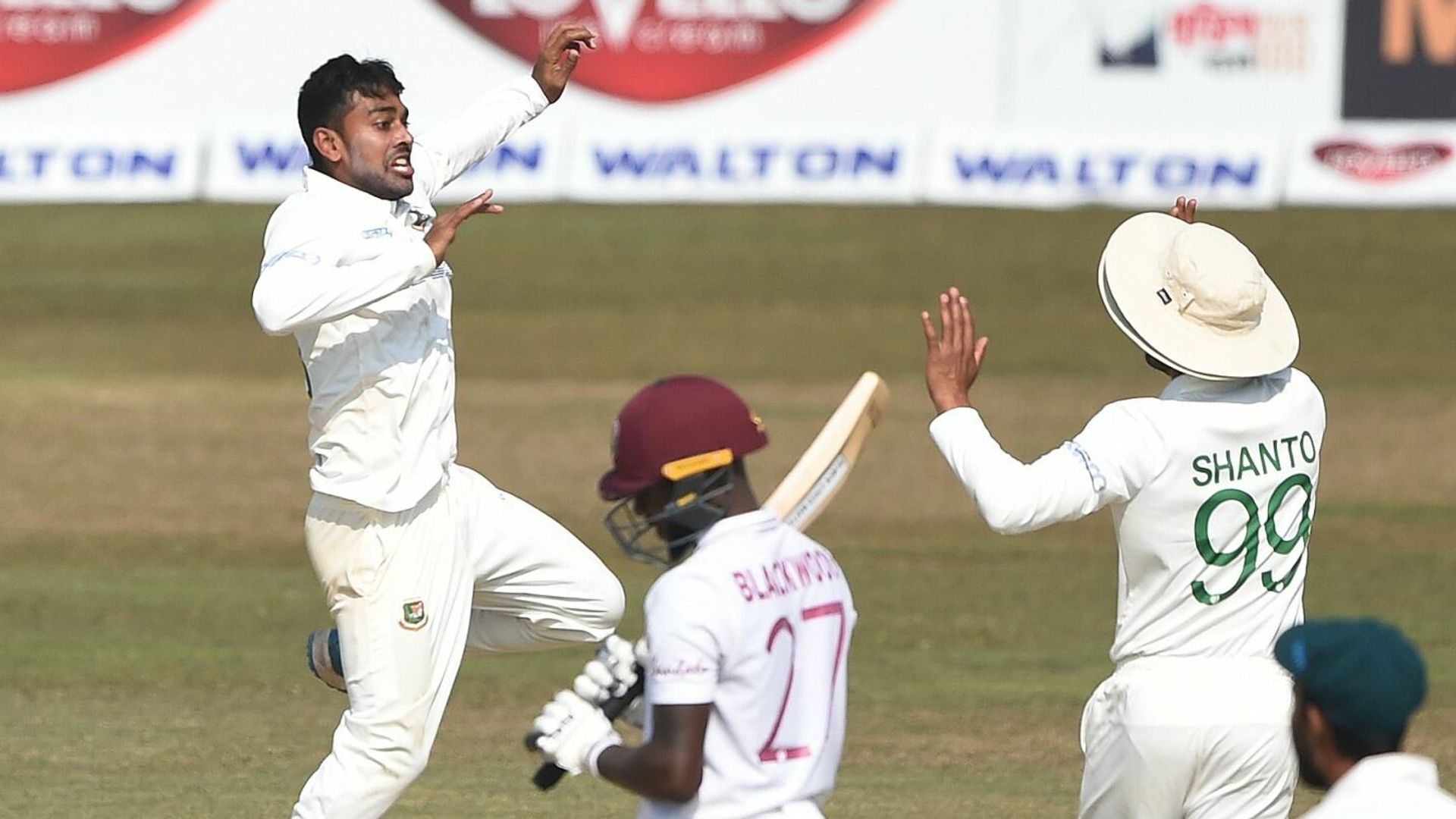 Hasan takes four as West Indies fold