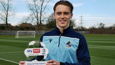 Bristol Rovers' Luke McCormick won the Sky Bet League One Goal of the Month award for January